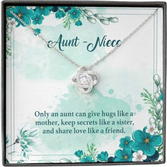 Aunt Necklace, Aunt Necklace Gift For Her From Niece, Hug Keep Secret Love Like Mother Sister Friend - Thegiftio UK