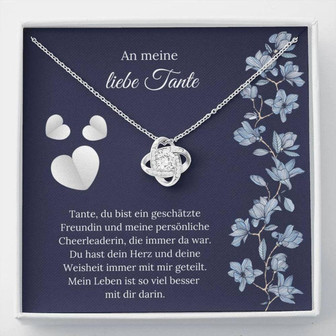 Aunt Necklace, Beste Tante Geschenk , German Aunt Love , Tante Christmas Gift , Sweet Aunt Message , Tante Necklace - Thegiftio UK