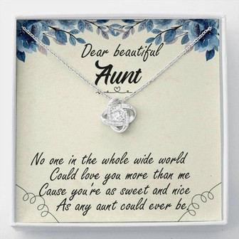 Aunt Necklace, Christmas Necklace For Aunt, Aunt And Niece Aunt Gift From Niece Necklace With Message Card Gift For Her - Thegiftio UK