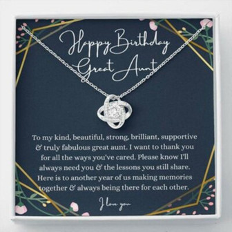 Aunt Necklace, Great Aunt Birthday Necklace, Gift For Auntie From Great Niece/Great Nephew - Thegiftio UK