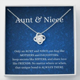 Aunt Necklace, Niece Necklace, Aunt & Niece Necklace Unique Bond, Aunt Niece, Gift For Aunt Auntie - Thegiftio