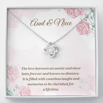 Aunt Necklace, Niece Necklace, Aunt Niece Necklace Gift , Best Aunt Gift , Niece Necklace , Love Knot Necklace - Thegiftio UK