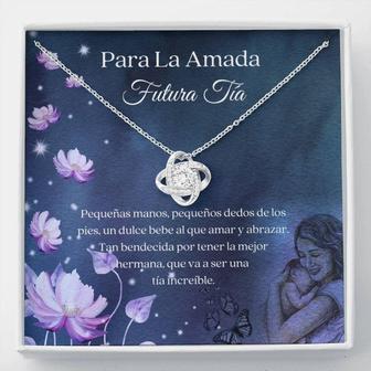 Aunt Necklace, Spanish Future Aunt Gift , Futura Tia Collar Carta , Latina Promoted To Auntie , Spanish Aunt To Be Necklace , Nueva Tia Regalo - Thegiftio UK