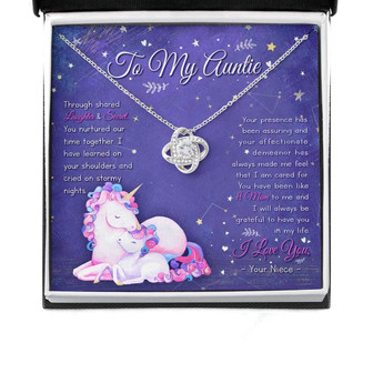 Aunt Necklace, Stepmom Necklacegift For Your Magical Unicorn Auntie On Mother’S Day Necklace - Thegiftio