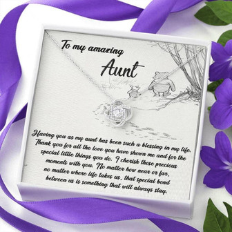 Aunt Necklace, To My Amazing Aunt, Love Knot Necklace Gift For Aunt, Mother Days For Aunt Gift, Aunt Appreciation - Thegiftio UK
