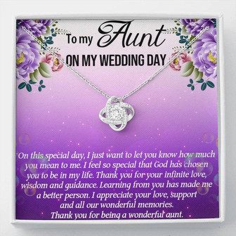 Aunt Of The Bride Gift, Aunt Wedding Gift, Aunt Of The Bride Love Knot Necklace, Wedding Gift For Aunt, Aunt Necklace Gift, Thank You Gift - Thegiftio UK
