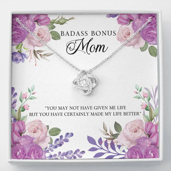 Badass Bonus Mom - Love Knot Necklace - Thegiftio UK