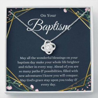Baptism Gift, Baptism Necklace, Adult Baptism Gift, Christian Baptism - Thegiftio
