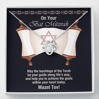 Bat Mitvah Love Knot Necklace - Thegiftio UK