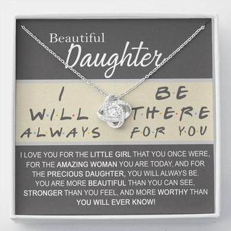 Beautiful Daughter Love Knot Necklace, Birthday Gift, Graduation Gift For Her - Thegiftio UK