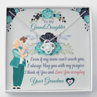 Beautiful Love Knot Necklace With Emotional Message To Granddaughter - Thegiftio