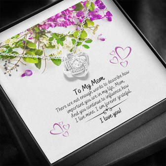 Beautiful To My Mom Love Knot Necklace - Thegiftio UK