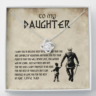 Believe Deep In Your Heart Viking Love Knot Necklace Dad Gift For Daughter - Thegiftio UK
