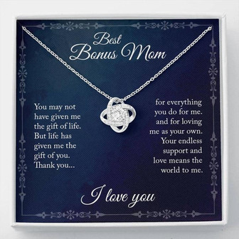 Best Bonus Mom - Love Knot Necklace - Thegiftio UK
