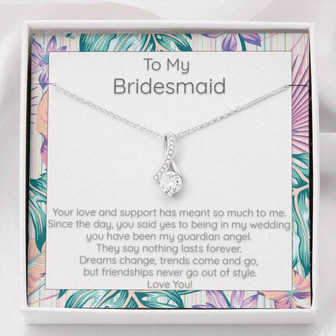 Best Friend Necklace, To My Bridesmaid Wedding Gift Necklace, You Mean So Much To Me - Thegiftio UK