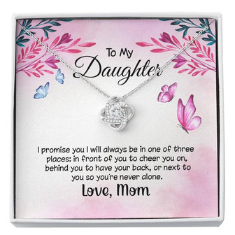Best Gift For Daughter Love-Knot Necklace With Pod Message Card - Thegiftio UK