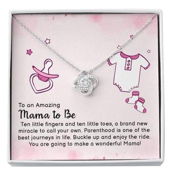 Best Gift For Mom-To-Be Love-Knot Necklace With Pod Message Card - Thegiftio UK