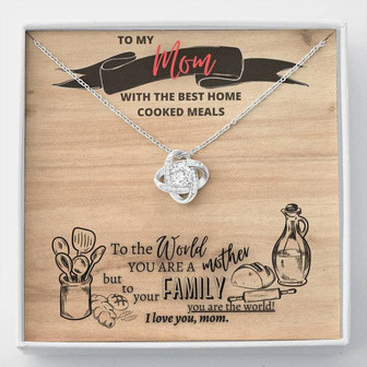 "Best Home Cooked Meals" Love Knot Necklace Cutting Board Edition - Thegiftio UK
