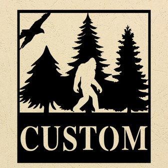 Bigfoot Custom Metal Sign, Bigfoot Sign, Bigfoot, Sasquatch, Sasquatch sign, Metal sign, Gift, Wall sign, Custom Metal Sign,personalize sign - Thegiftio UK