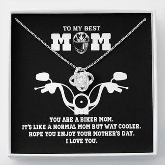 Biker Mom Gift - Enjoy Your Day - The Love Knot Necklace - Thegiftio