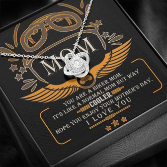 Biker Mom Gift - I Love You - The Love Knot Necklace - Thegiftio UK