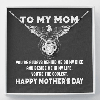 Biker's Mom Gift - Beside Me In My Life - The Love Knot Necklace - Thegiftio UK