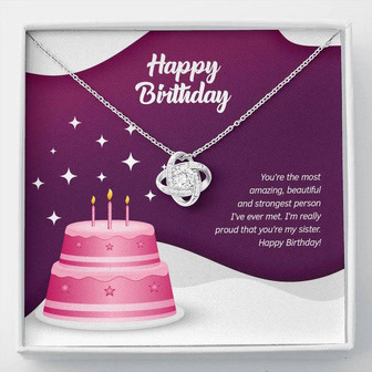 Birthday Edition Proud Sister's Admiration - Love Knot Necklace - Thegiftio UK