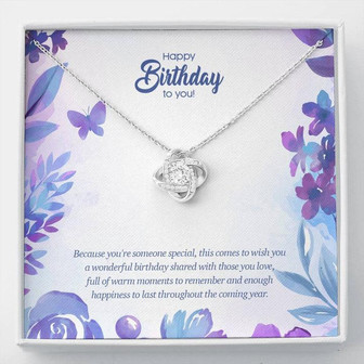 Birthday Edition Wonderful Birthday With Full Of Love! - Love Knot Necklace - Thegiftio UK