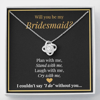 Bridesmaid Proposal Love Knot Necklace - Thegiftio UK