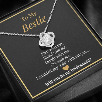 Bridesmaid Proposal Love Knot Necklace - Thegiftio UK