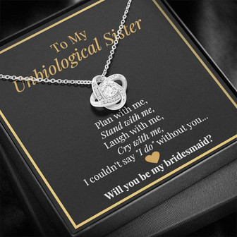 Bridesmaid Proposal Love Knot Necklace - Thegiftio UK