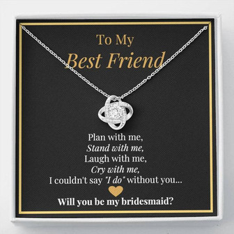 Bridesmaid Proposal Love Knot Necklace - Thegiftio UK