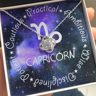 Capricorn Love Knot Necklace - Thegiftio UK