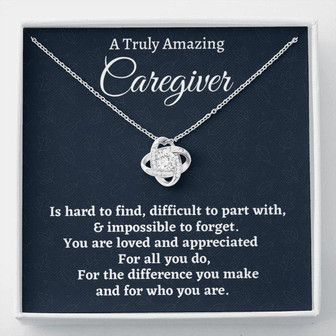 Caregiver Necklace Gift, Appreciation Gift For A Caregiver, Necklace Gift For Women - Thegiftio