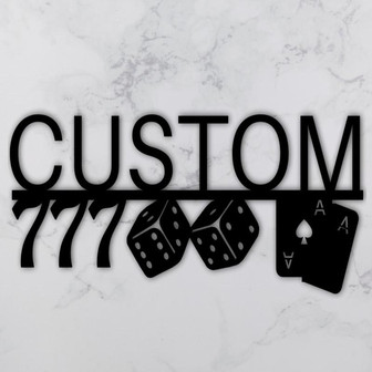 Casino Custom Wall Art/Casino sign/Wall sign/Custom sign/Metal Decor/Casino/home decor/Dice/Cards/Card game/Aces/Aces of spades/custom gift - Thegiftio UK