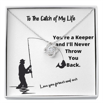Catch Of My Life Love Knot Necklace - Thegiftio UK