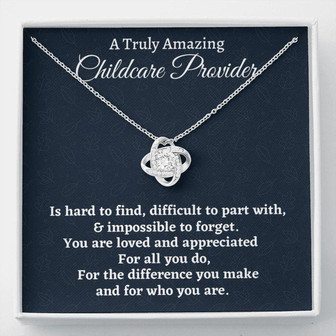 Childcare Provider Necklace Gift, Appreciation Gift For A Childcare Provider, Necklace Gift For Women - Thegiftio