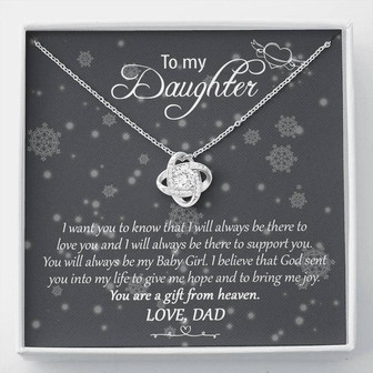 Christmas Gift For Daughter Love Knot Necklace - Thegiftio UK