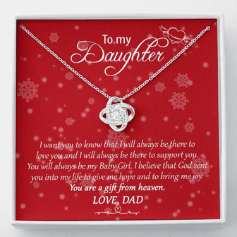Christmas Gift For Daughter Love Knot Necklace - Thegiftio UK