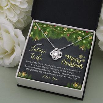 Christmas Gift To My Future Wife, Love Knot Necklace, Forever Together, Sentimental Gift For Bride From Groom, Birthday Gift For Fiance - Thegiftio UK