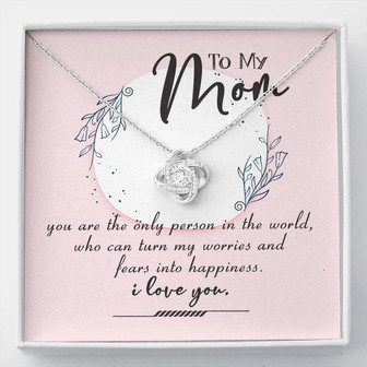 Collection Mom Birthday Anniversary Mothers Day Gifts Ideas Love Knot Necklace - Thegiftio UK
