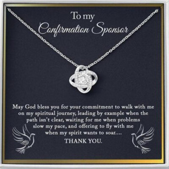 Confirmation Sponsor Necklace Gift For Women, Gifts For Sponsors - Thegiftio UK