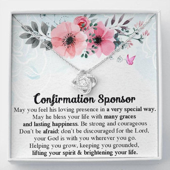 Confirmation Sponsor Necklace Gift For Women, Confirmation Necklace Gifts For Sponsors Religious, Catholic Confirmation Gift - Thegiftio UK