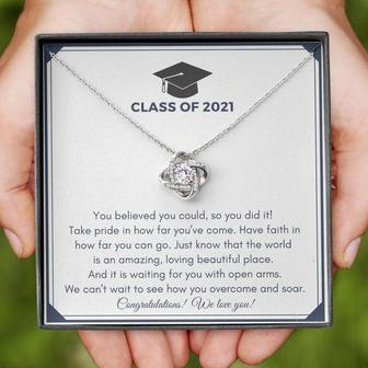 Congratulations, Class Of 2021 Love Knot Necklace - Thegiftio UK