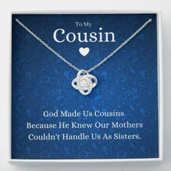 Cousin Necklace, To My Cousin Necklace, God Made Us Cousins, Gift For Cousin, Cousin Wedding Gift - Thegiftio