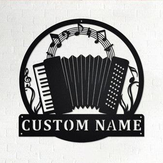 Custom Accordion Metal Wall Art, Personalized Accordion Name Sign Decoration For Room, Accordion Home Decor, Custom Accordion, Accordion - Thegiftio UK