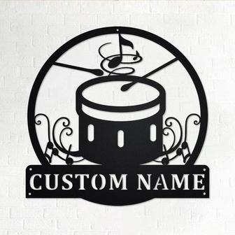 Custom Bass Drum Metal Wall Art, Personalized Bass Drum Name Sign Decoration For Room, Bass Drum Home Decor, Custom Bass Drum, Bass Drum - Thegiftio UK