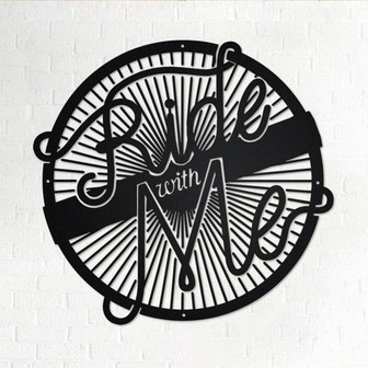 Custom Biker Ride With Me Metal Wall Art, Personalized Biker Name Sign Decoration For Room, Biker Home Decor , Custom Biker, Ride With Me - Thegiftio UK