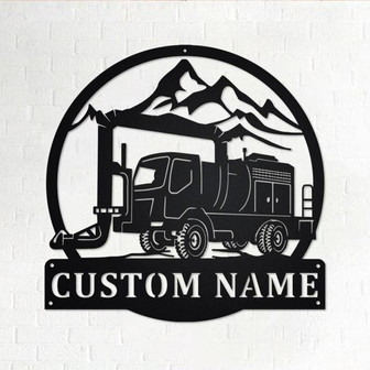 Custom Cold Air Blower Truck Metal Wall Art, Personalized Cold Air Blower Truck Name Sign Decoration For Room, Cold Air Blower Home Decor - Thegiftio UK