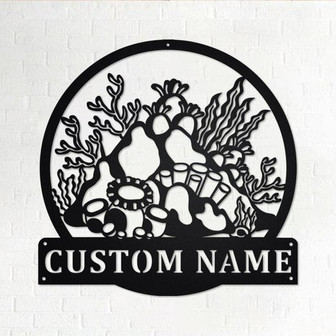 Custom Coral Reef Metal Wall Art, Personalized Coral Reef Name Sign Decoration For Room, Coral Reef Home Decor, Custom Coral Reef,Coral Reef - Thegiftio UK